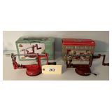 Two Apple and Potato Peeler Slicer Corer Machines with Original Boxes