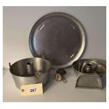 Assorted Aluminum Bakeware and Kitchen Utensils Lot