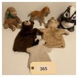 Assorted Plush Toys and Hand Puppets Lot