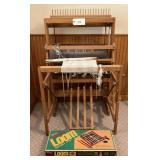 Floor Weaving Loom with Foot Pedals and Additional Tabletop Weaving Loom Kit Box