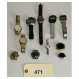 Assorted Wristwatches Lot Including Analog and Digital Models