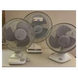 Lot of Three Lasko Electric Fans