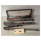 Contessa Carving Set and Stainless Steel Grilling Utensils