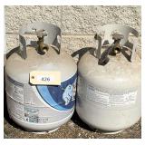 Two Blue Rhino Propane Tanks