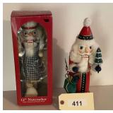 Two Handcrafted Wooden Nutcracker Figures
