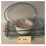 Assorted Glass Bakeware Set with Casserole Dishes and Lids