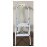 Metal Two-Step Step Stool with Handrail
