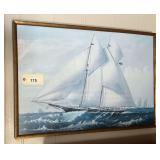 Framed Nautical Sailing Ship Print