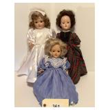 Lot of Three Collectible Dolls in Traditional Costumes