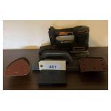 Cordless Multi-Sander with Interchangeable Base Pads and Sanding Sheets