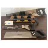 Stanley Mitre Box and Assorted Hand Saws