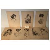 Collection of Charles Dana Gibson Print Plates, Set of 8