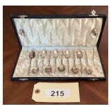 Set of Ten Spoons in Fitted Storage Box