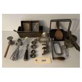 Assorted Vintage Kitchen Utensils and Food Preparation Tools