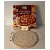 Italian Villa Pizza Baking Stone and Rack with Original Box