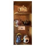 Assorted Ceramic Teapots, Pitchers, and Figural Creamers Lot