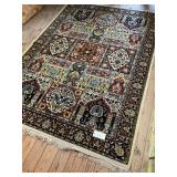 Oriental Style Patterned Area Rug with Fringe