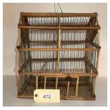 Wooden and Wire Bird Cage
