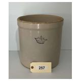 Stoneware Crock with Blue Crown Trademark and Number 3