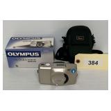 Olympus Infinity Stylus Zoom 140 Quartz Date Camera with Original Box and Lowepro Carrying Case