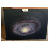 Original Space-Themed Galaxy Oil Painting on Canvas By Roberta Clark