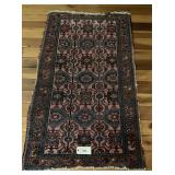 Hand-Knotted Wool Area Rug with Geometric Pattern