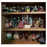 Assorted International Cloth and Porcelain Dolls Collection