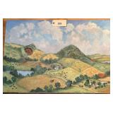 Original Oil Painting of Landscape with Sleeping Mother Earth By Roberta Clark