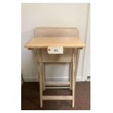 Set of 4 Wooden Folding TV Trays with Stand