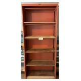 Industrial Steel Shelving Unit with Wooden Shelves