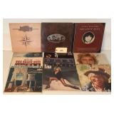 Assorted Classic Rock and Pop Vinyl LP Record Collection featuring The Beatles, Jimmy Buffett, and Styx