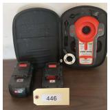 Black and Decker Bulls Eye Laser Level Stud Finder with Case and Two Porter Cable 18V Batteries