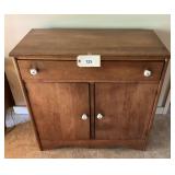 Wooden Cabinet with Single Drawer and Dual Doors