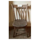 Wooden Spindle Back Chair with Contoured Seat