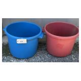 Lot of Two Plastic Tubs
