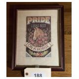 Framed Shaker Wisdom Art Print Pride Looks Best On A Horse by P.A. Stevens