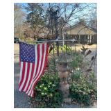 Outdoor Decorative Items- Trellis, Flag on Pole, Concrete Decoration and More