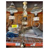 Italian Style Ceramic and Metal Chandelier