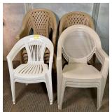 Stack of Plastic Armchairs