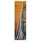 Assorted Building Materials including PVC Pipes and Metal Framing