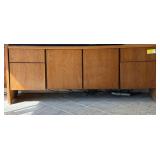 74" Wood Console Cabinet with Drawers and Doors