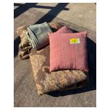 Assorted Decorative Pillows and Bedding