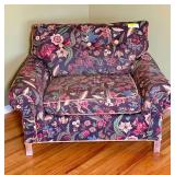 Upholstered Armchair with Floral Pattern