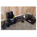 Yamaha Speaker System, Sony DVD Player, and TP-Link Router