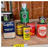 Mixed Lot of Various Motor Oil Cans