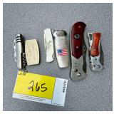 Assorted Pocket Knives and Metal Accessories Collection