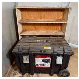Husky 37-Inch Mobile Job Box with Wood Shelf