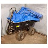 Groundwork Four-Wheel Dump Cart with Tarp