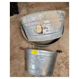 Lot of Three Galvanized Wash Tubs