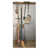 Assorted Shovels, Rakes, and Garden Tools